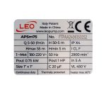 پمپ یک اسب جتی استیل لئو AJM75S LEO - Image 3